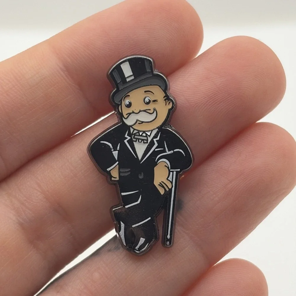 Mr. Monopoly Hasbro Board Game‎ Mascot Lapel Hat Pin